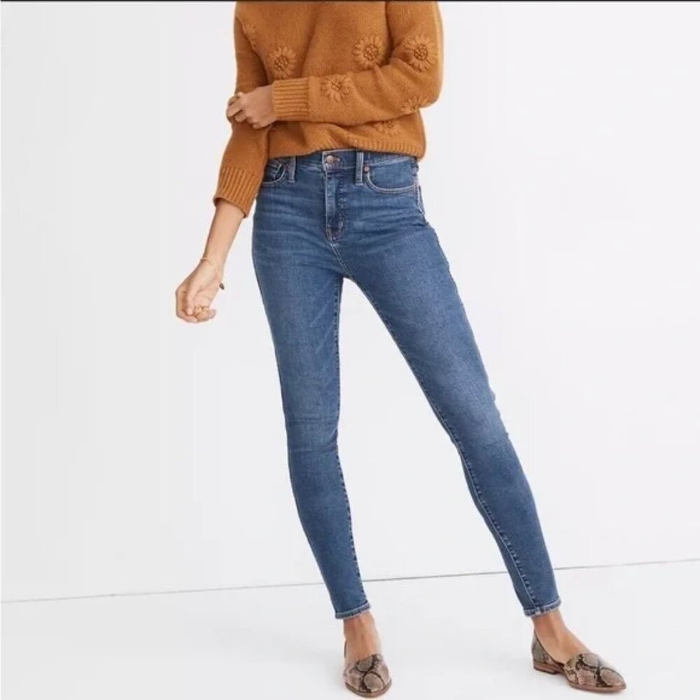 Madewell 9” Mid-Rise Skinny Ankle Jeans Medium Wash Denim Size 26